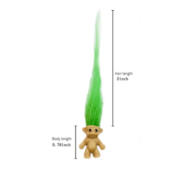 Yintlilocn troll dolls hair 2-inch close-up for colorful styling ideas