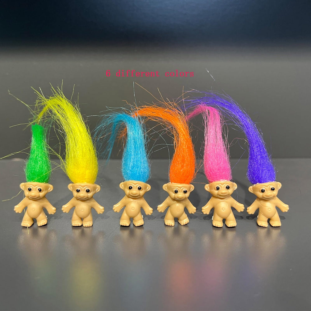 Yintlilocn mini trolls with 0.78-inch bodies, perfect for tiny scenes and school projects.