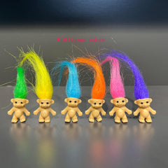 Yintlilocn mini trolls with 0.78-inch bodies, perfect for tiny scenes and school projects.