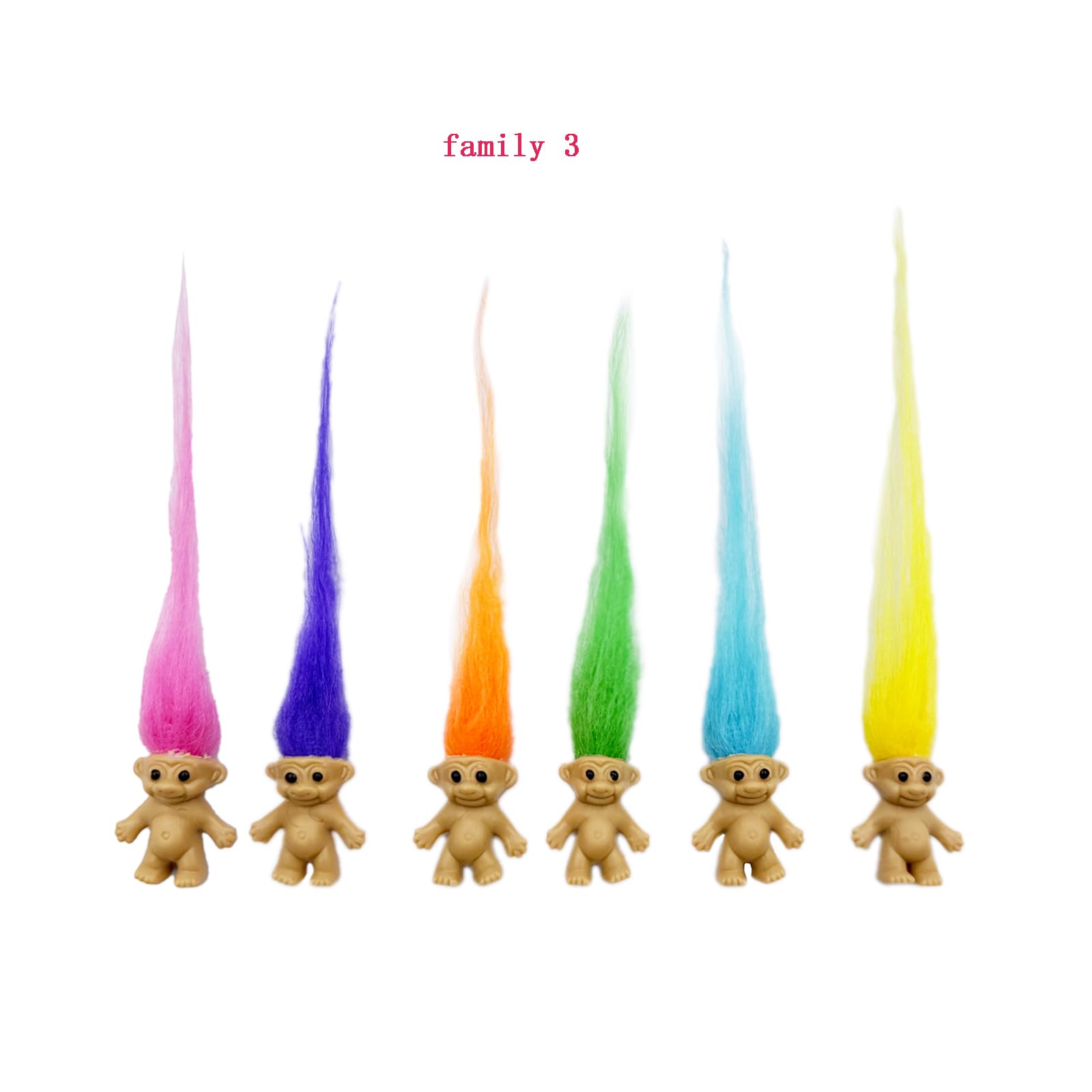 Yintlilocn PVC Troll Dolls non-toxic materials for kids crafts.