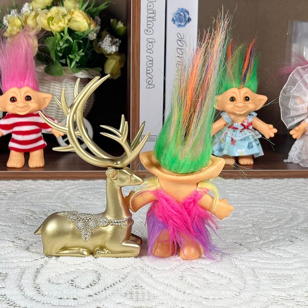 Yintlilocn troll doll styled for school project with imaginative charm