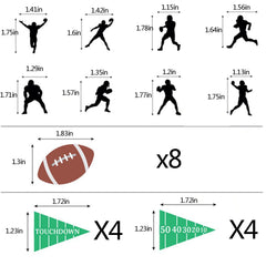 yinupet football player silhouette cupcake topper adds dynamic flair to birthday cupcakes