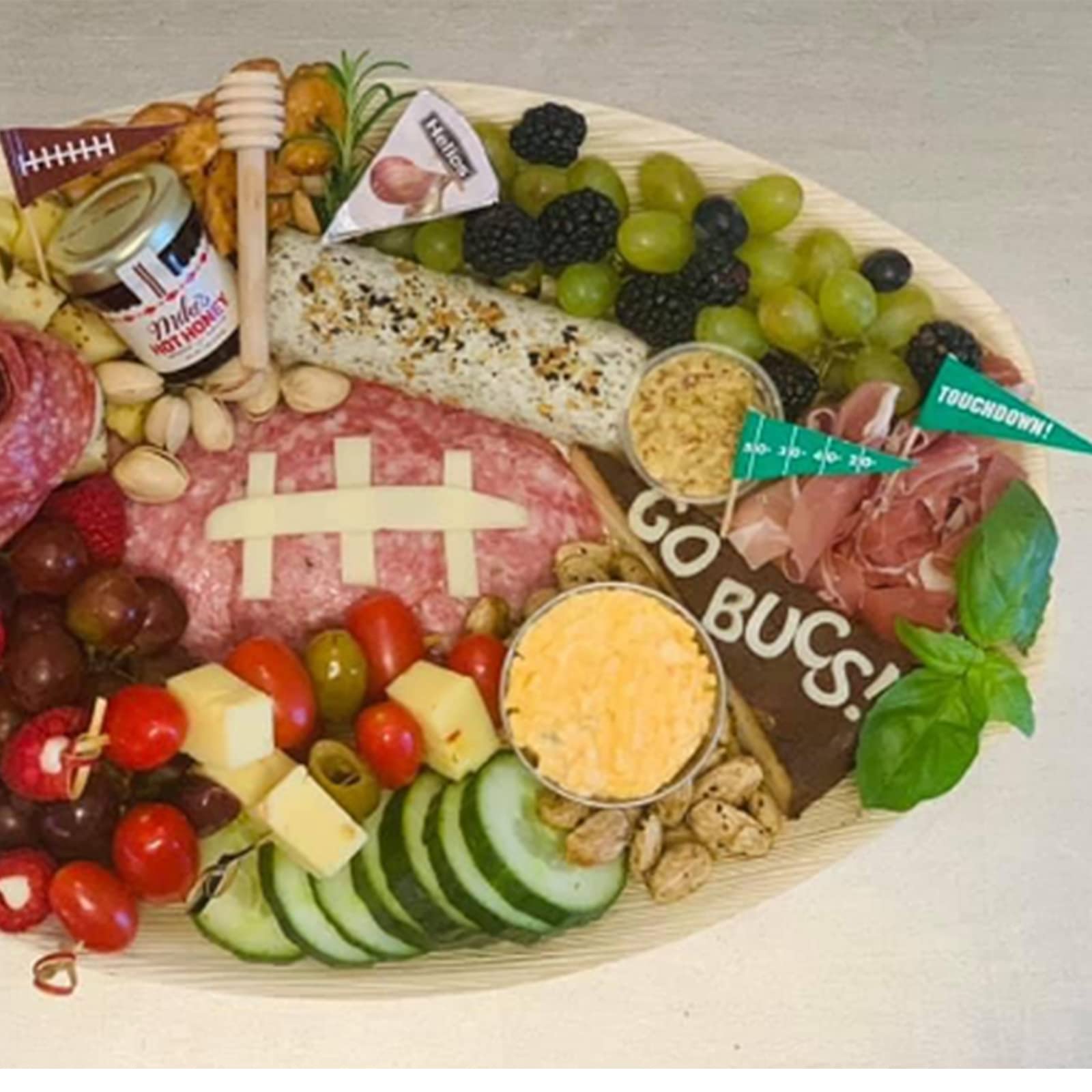 yinupet touchdown flag cupcake topper creates celebratory accents on treats