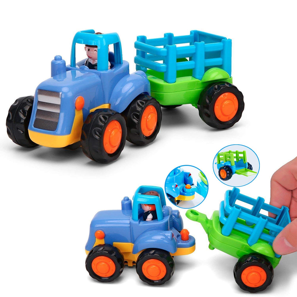 Yiosion bulldozer truck visual shows bright colors encouraging grasp and fine motor practice