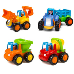 Yiosion friction-powered dump truck image shows easy-grip design for tiny hands and imaginative play