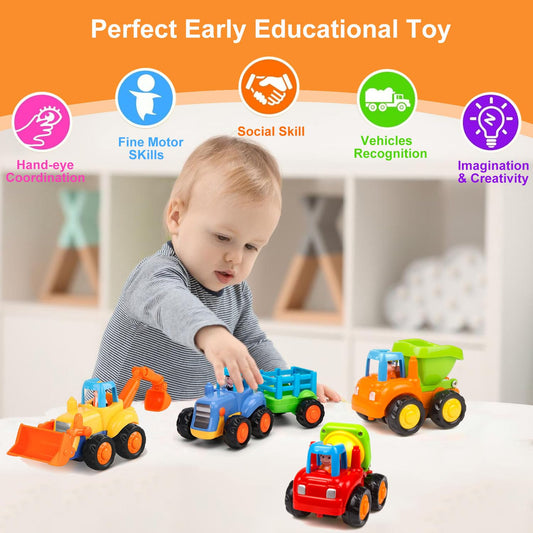 Yiosion Push and Go Cement Mixer promotes fine motor play.
