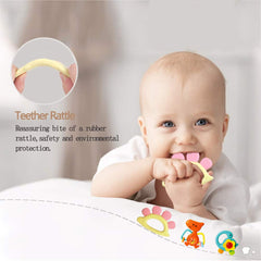 Yiosion BPA-free teether toys for safe teething sessions in tiny hands.
