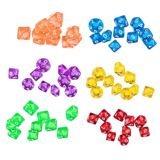 Yiotfandoll orange D10 dice for fast initiative and clear rolls