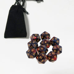 Easy-to-spot results with two-tone Yiotfandoll D20 dice on the table.