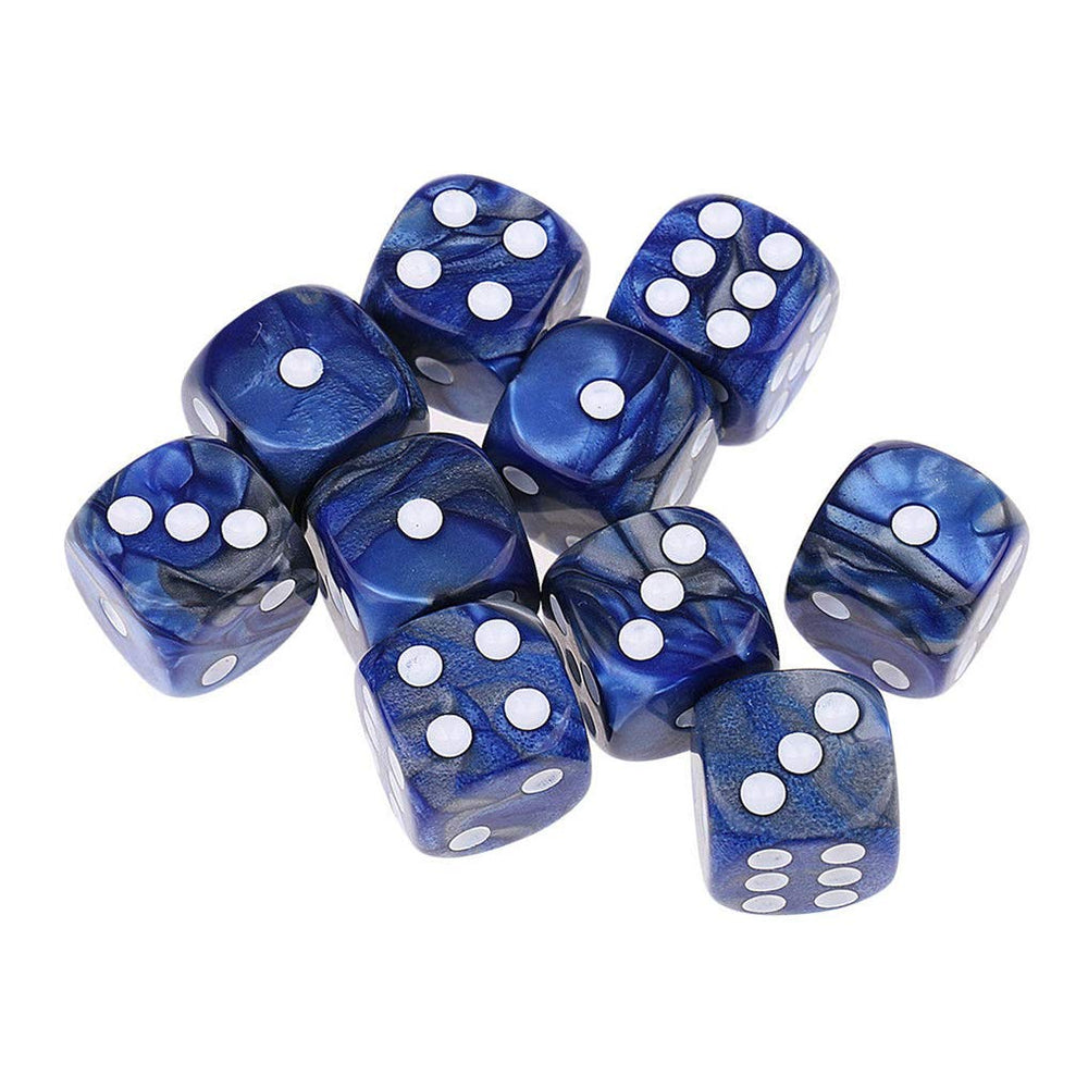 Yiotfandoll blue-silver D6 showing high-contrast faces.