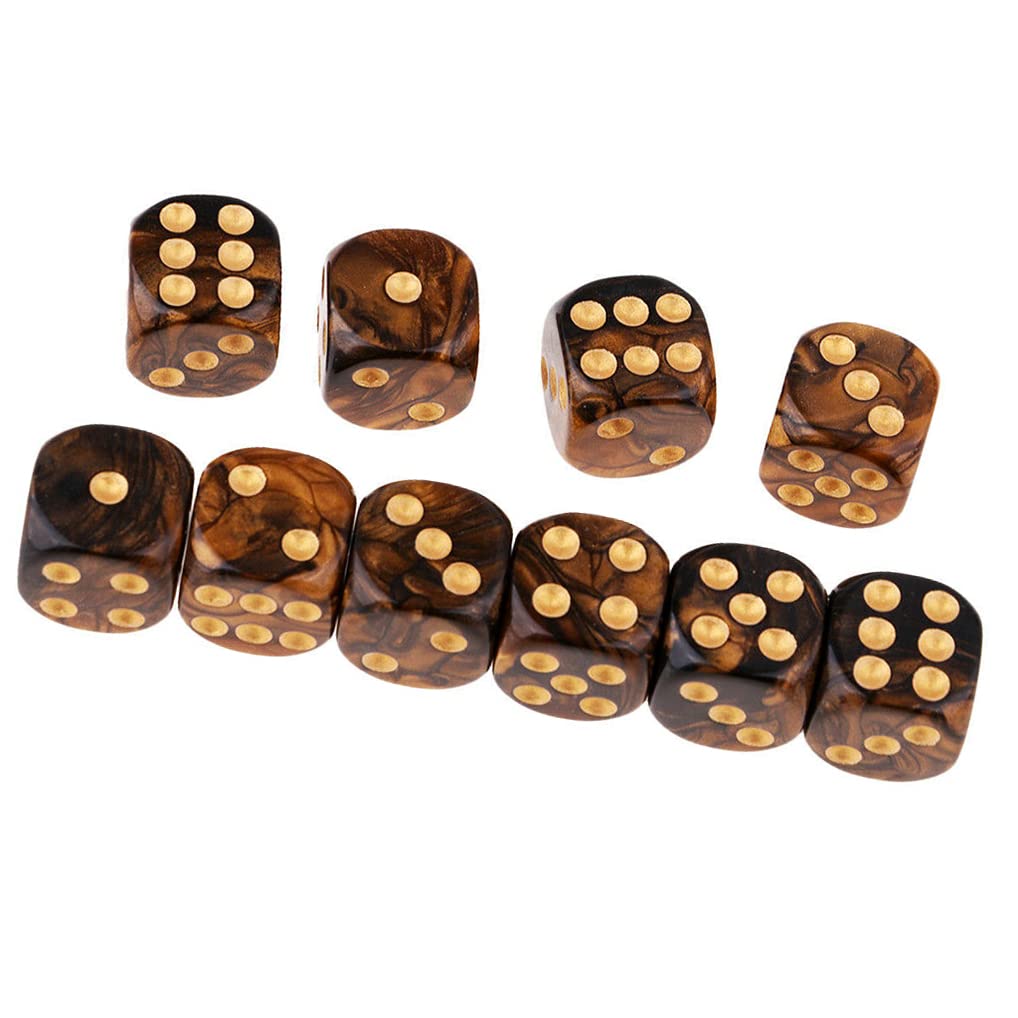 Yiotfandoll 10-piece dice bundle with black storage pouch