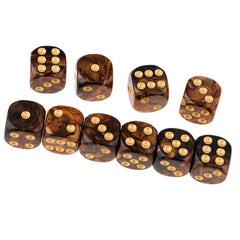 Yiotfandoll 10-piece dice bundle with black storage pouch