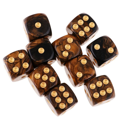 Yiotfandoll acrylic dice close-up shows glossy finish
