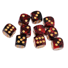 Yiotfandoll dice on a gaming table ready for RPG.