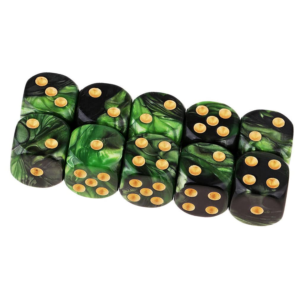 Yiotfandoll packaging includes 10 dice and a black bag.