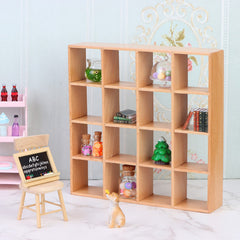 Yiphates miniature wooden shelves for plants and accessories in tiny scenes.