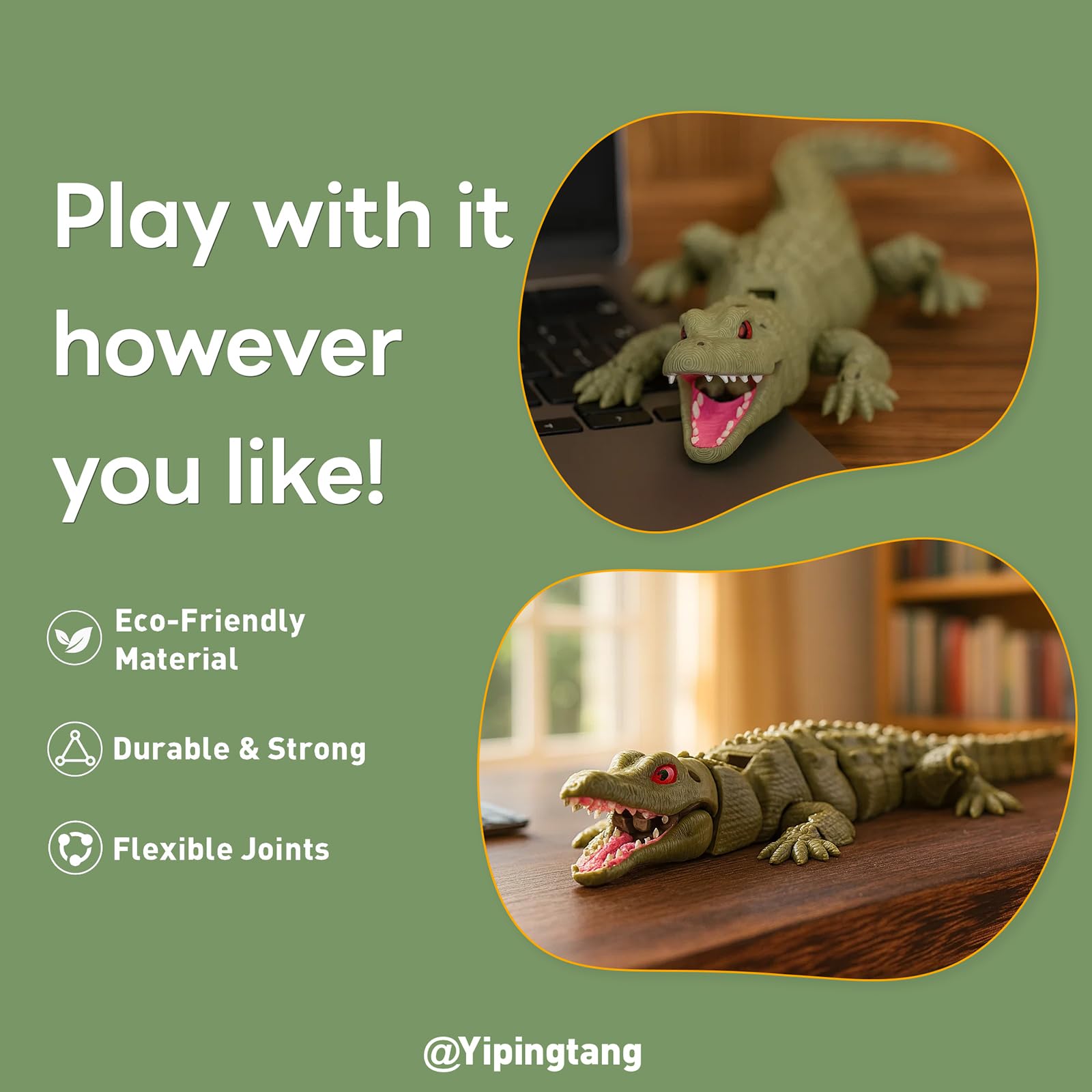 Yipintang alligator is a unique gift for reptile enthusiasts and art lovers