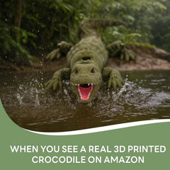 Yipintang alligator with signature broad snout for realistic display