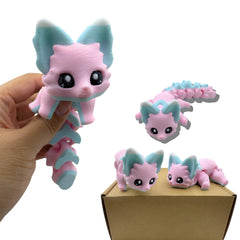 Yipintang Candy Fox articulated figure with movable limbs for dynamic desk display.