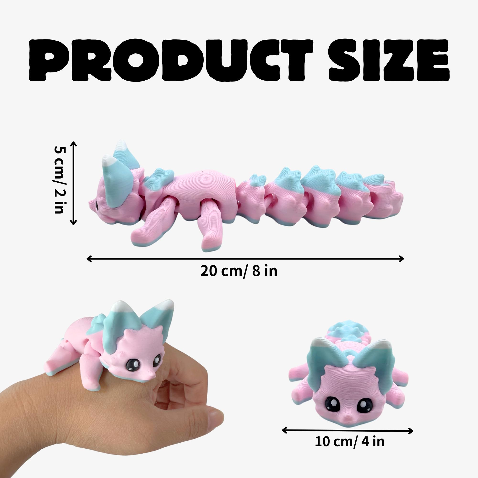 Yipintang Candy Fox pink and blue desk decor close-up highlighting intricate details.