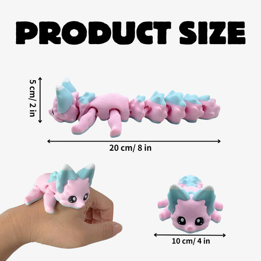 Yipintang Candy Fox pink and blue desk decor close-up highlighting intricate details.