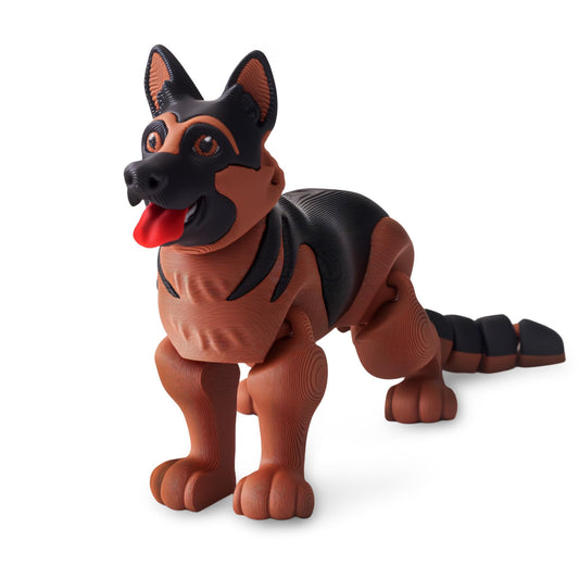 Yipintang German Shepherd 3D printed creature with lifelike form for desk display.