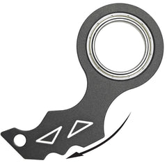 YIPUKIYI New Black Keychain Spinner closeup highlights its sleek, smooth spin