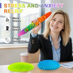 Yisryerow Fidget Worm Blue: lightweight, travel-friendly sensory toy.