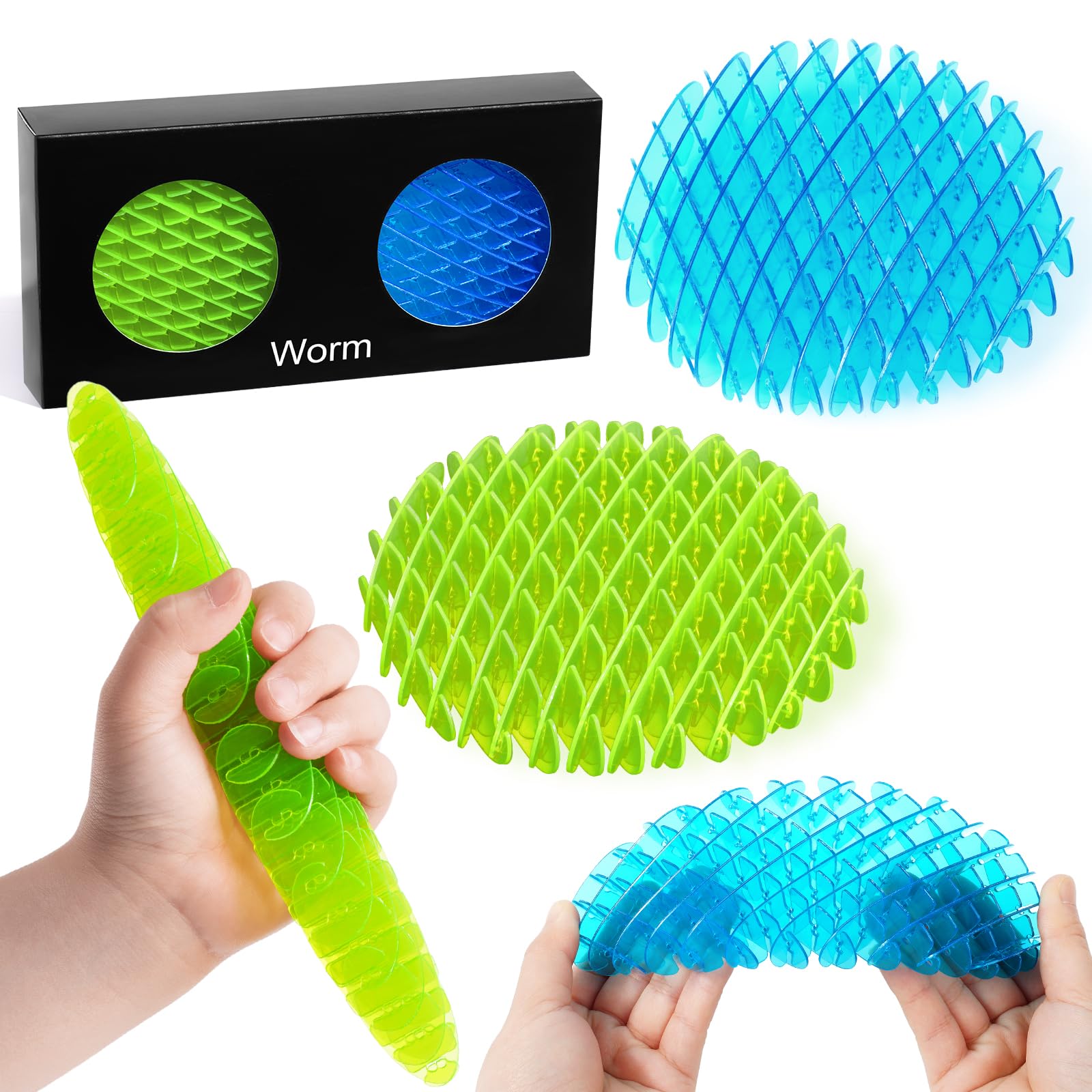 Yisryerow fidget worm green pack for quiet learning sessions.