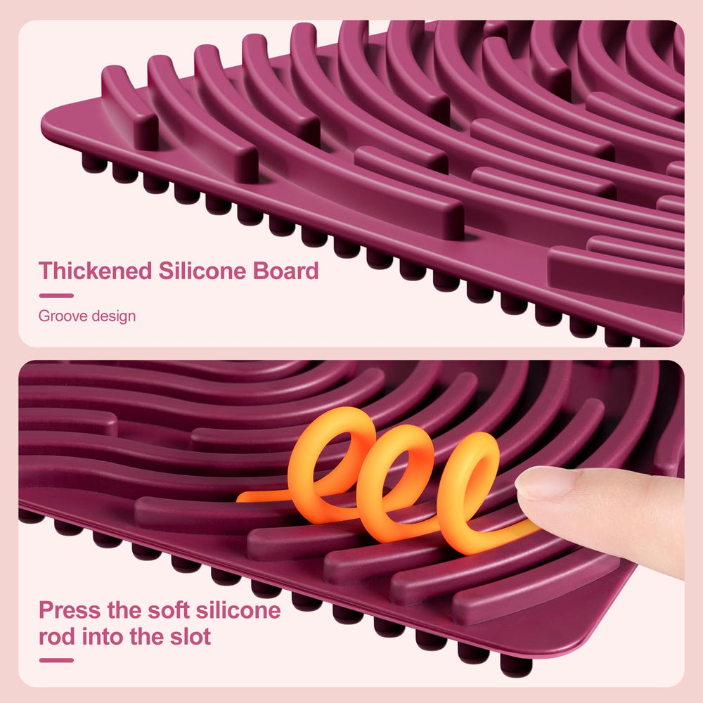 Yisryerow silicone strips 30 variants side showcases diverse textures for creative play.