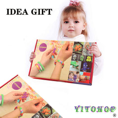 YITOHOP loom bands kit creative designs offer step-by-step bracelet ideas.