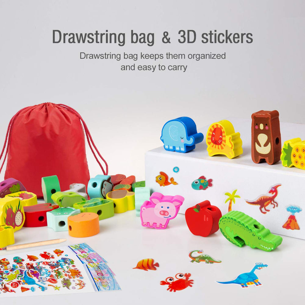 YiTTOO beads with non-toxic paint and smooth edges for safe play