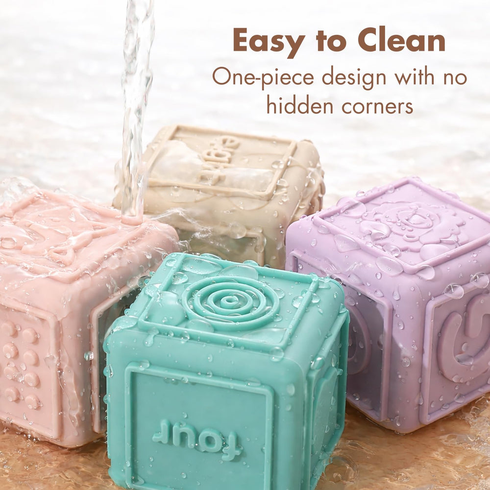 YIVEKO soft colored blocks highlight visual development during play.