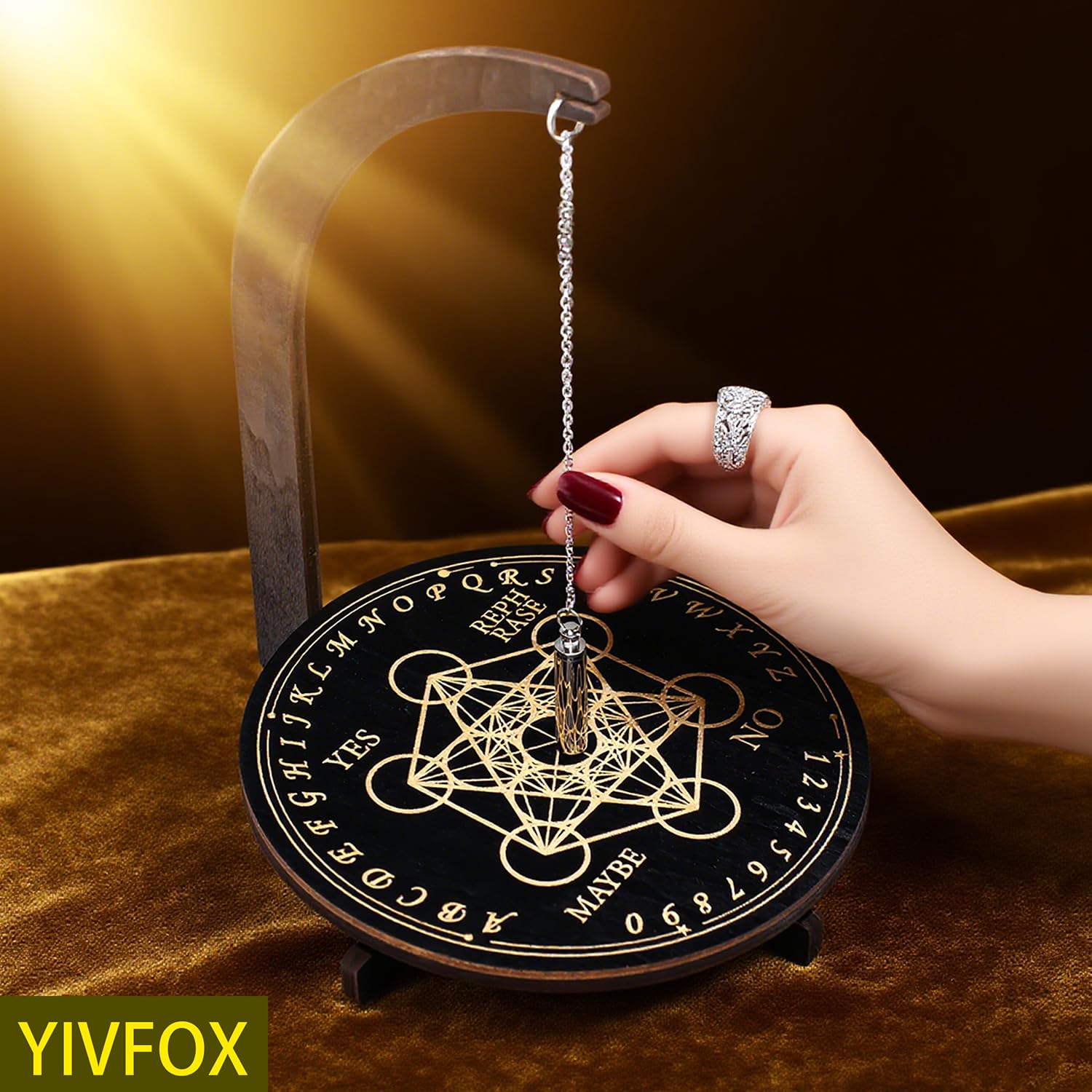 Compact YIVFOX desk setup shows the stand fitting neatly into everyday workspaces.