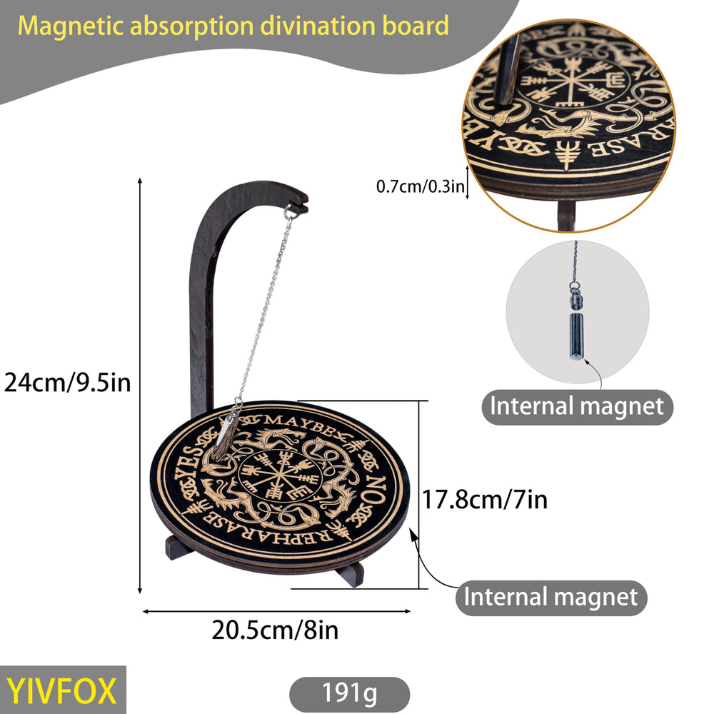 YIVFOX pendulum stand magnet arcane-symbol pattern close view