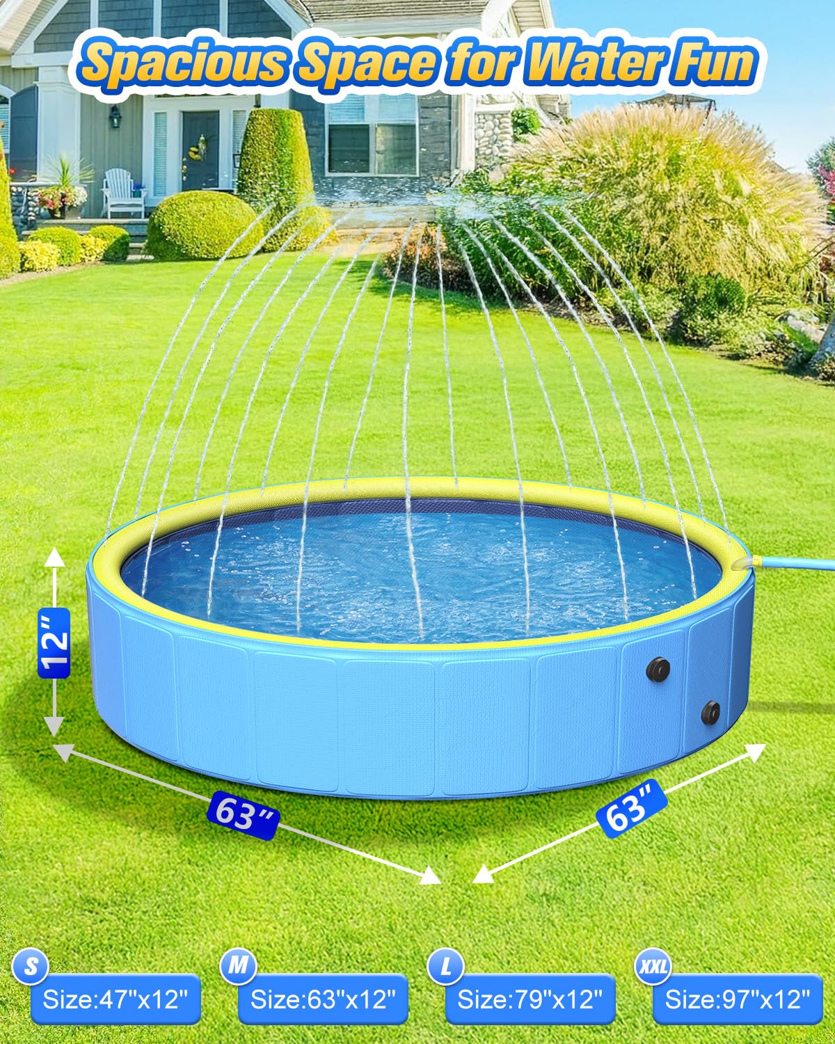 Yivsen hose connection allows quick sprinkler setup for playtime.