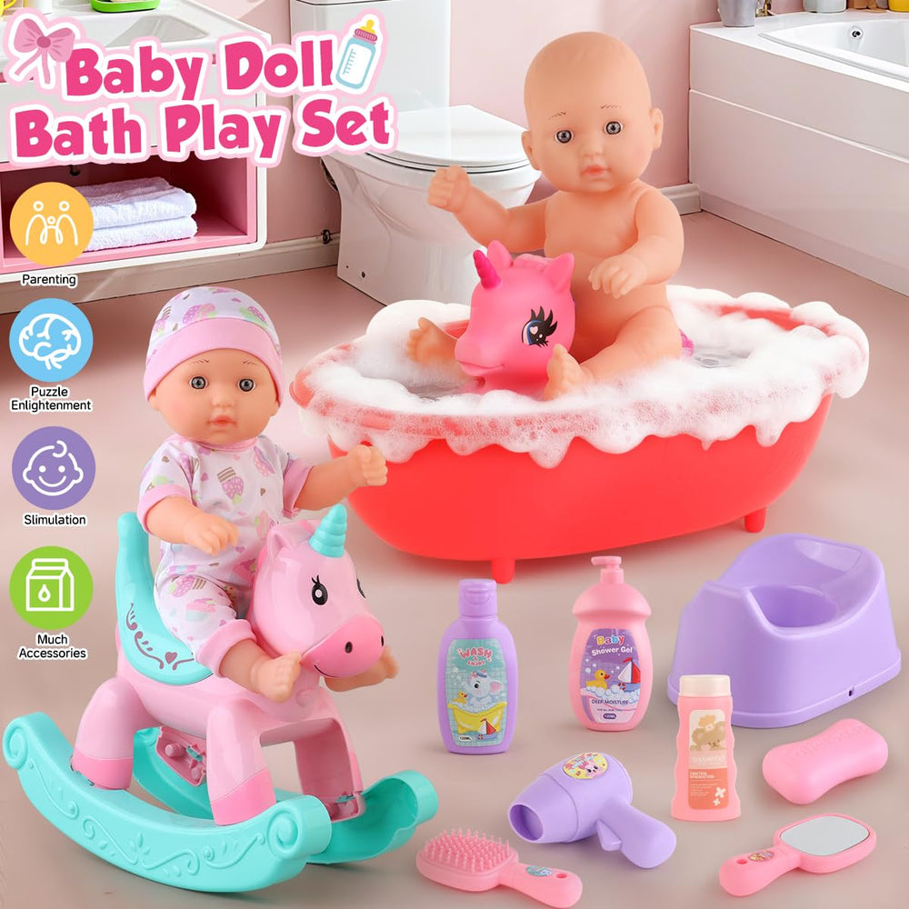 YIYBM 12.5-inch doll shown with accessories to spark creative storytelling.