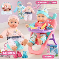 YIYBM doll dining chair supports feeding and tea-time play.