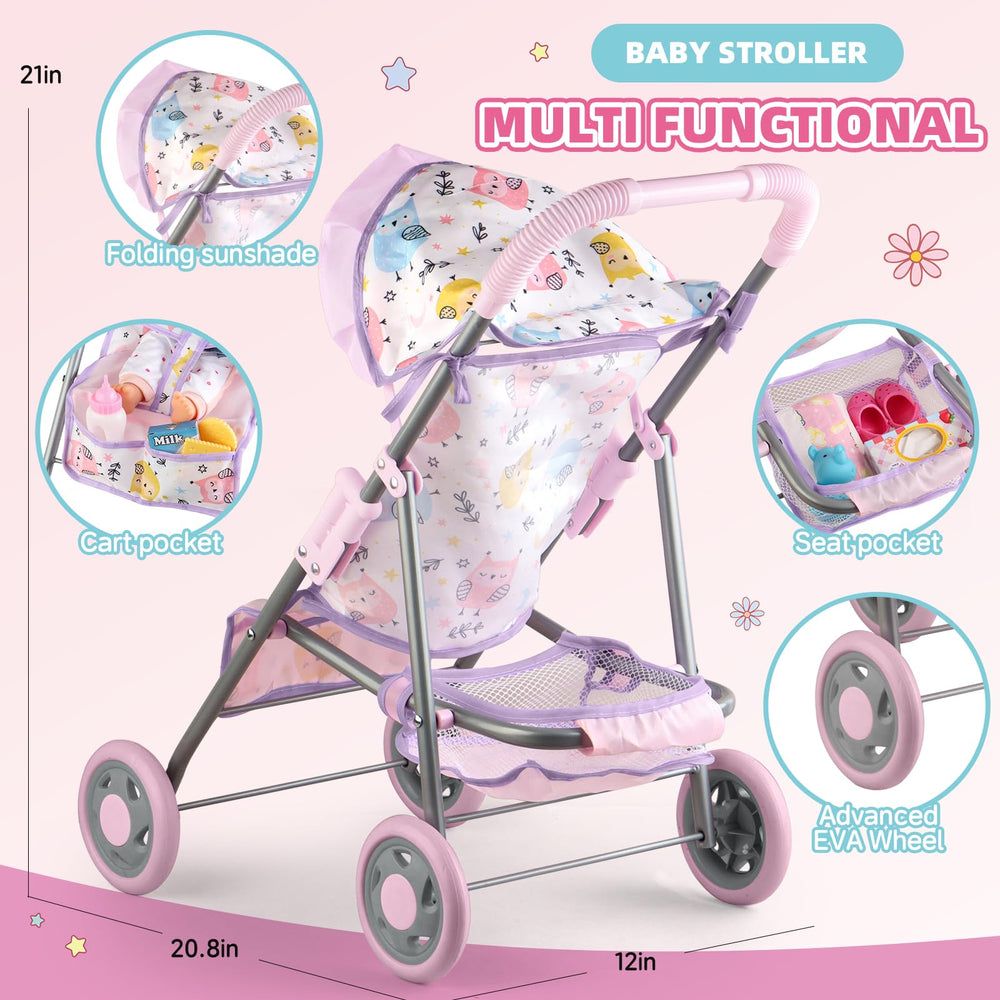 YIYBM 20-piece doll accessories set enhances role-play.