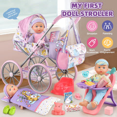 YIYBM 24-pcs doll accessories expand care play and outfit variety