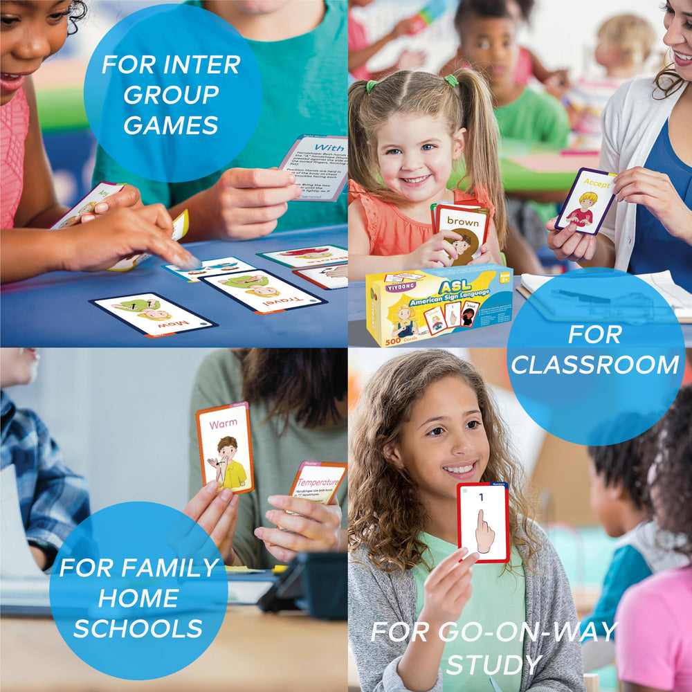 YIYDONG ASL flash cards as versatile teaching aids for ASL learning