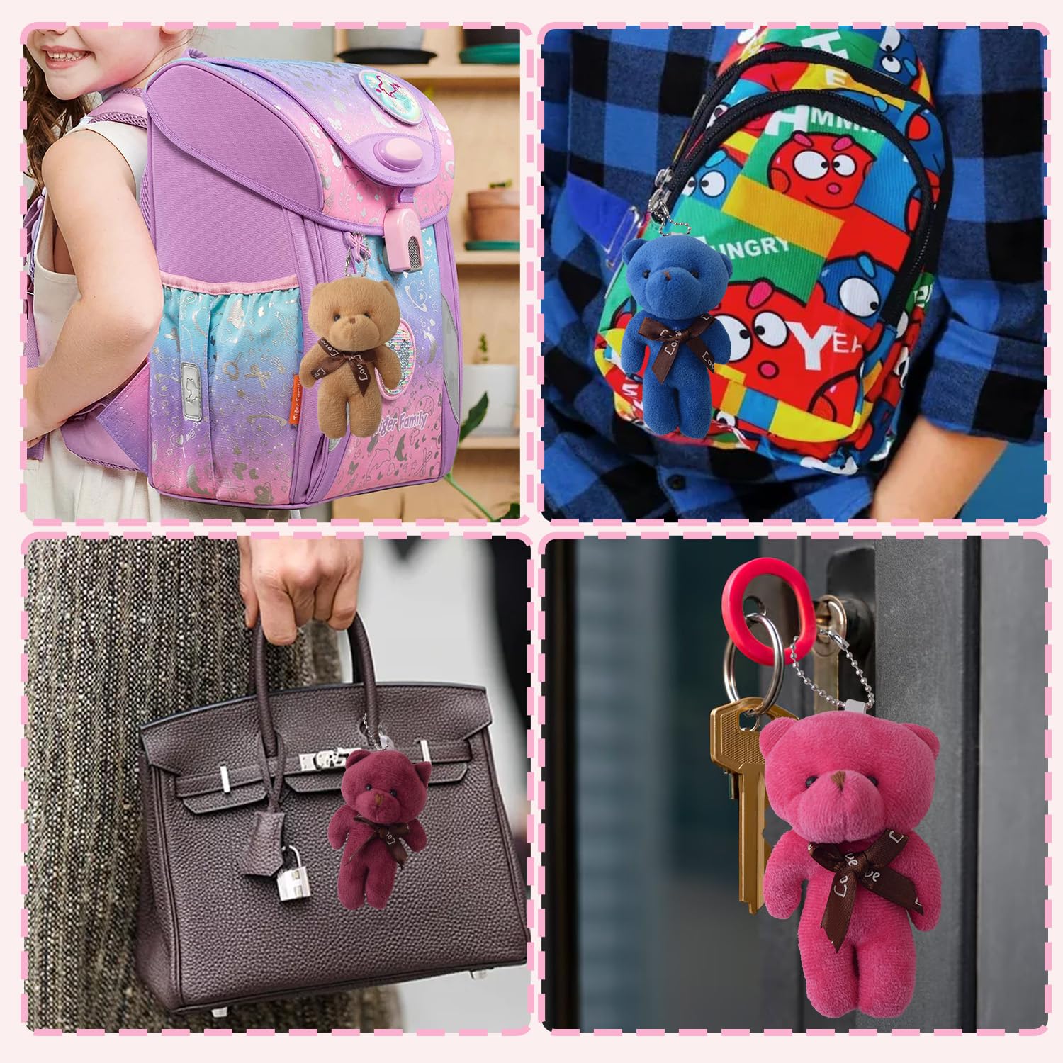 YIYEE bear decor for backpacks and gift boxes