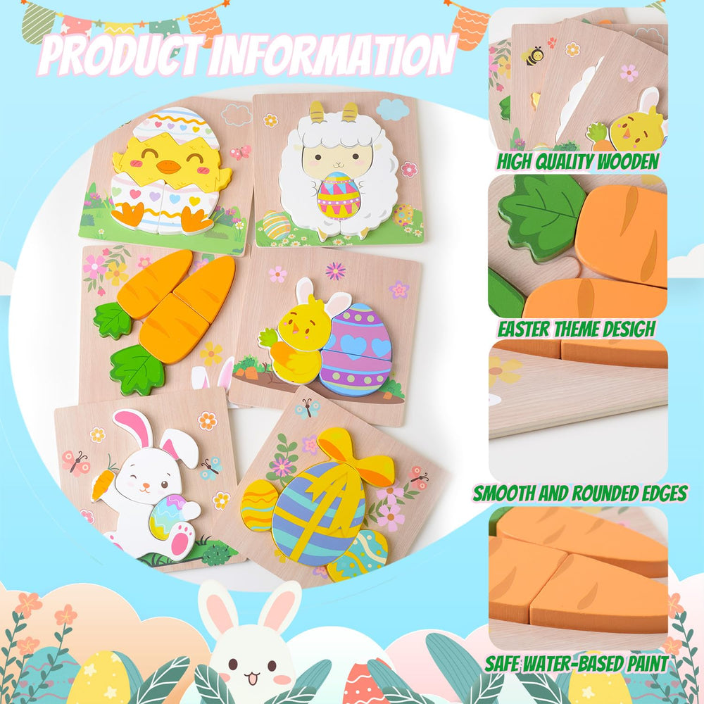 YIYEE Easter eggs puzzle promotes problem-solving and visual tracking for kids.