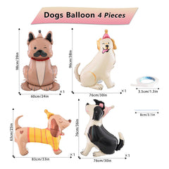 YiYou puppy balloon setup on table creates instant dog themed focal point
