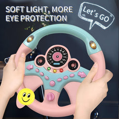 Realistic steering wheel design helps toddlers explore cause-and-effect while seated.