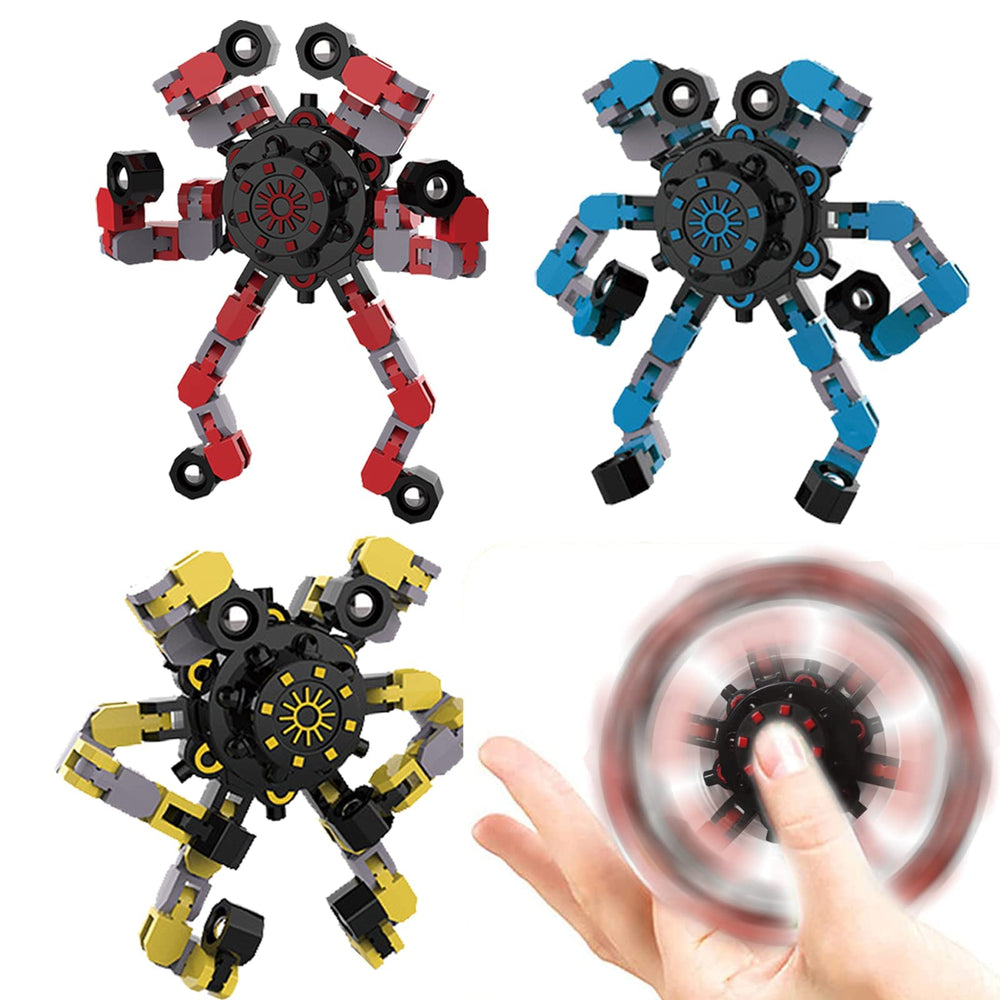 YIZER Valentines transformable fidget spinners pack three pieces for classroom gifts