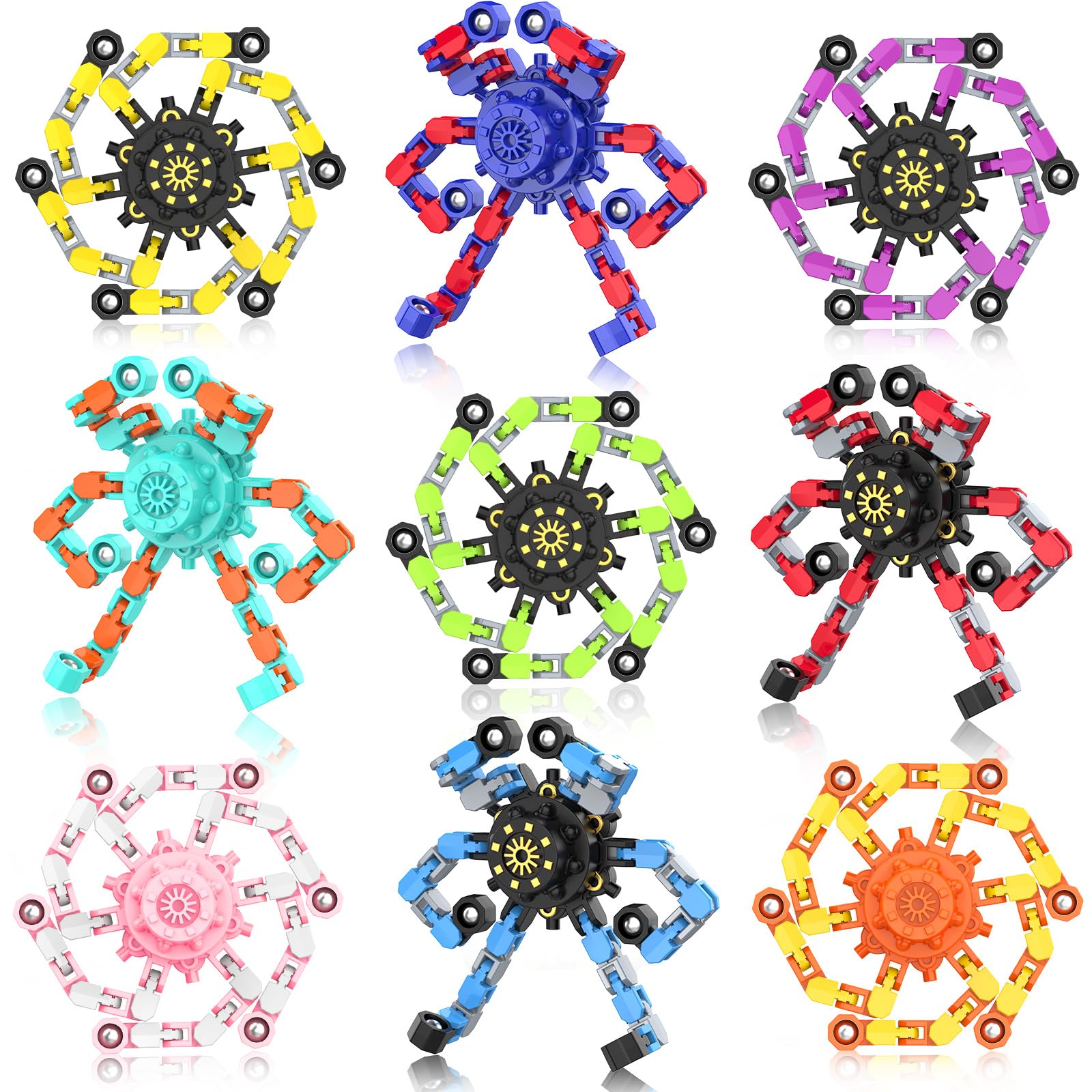 YIZER Valentines transformable spinner for calming focus and playful spins.