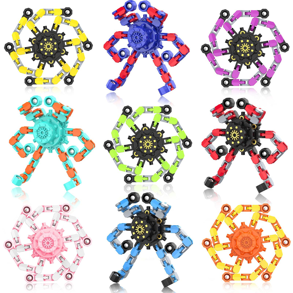 YIZER Valentines transformable spinner for calming focus and playful spins.