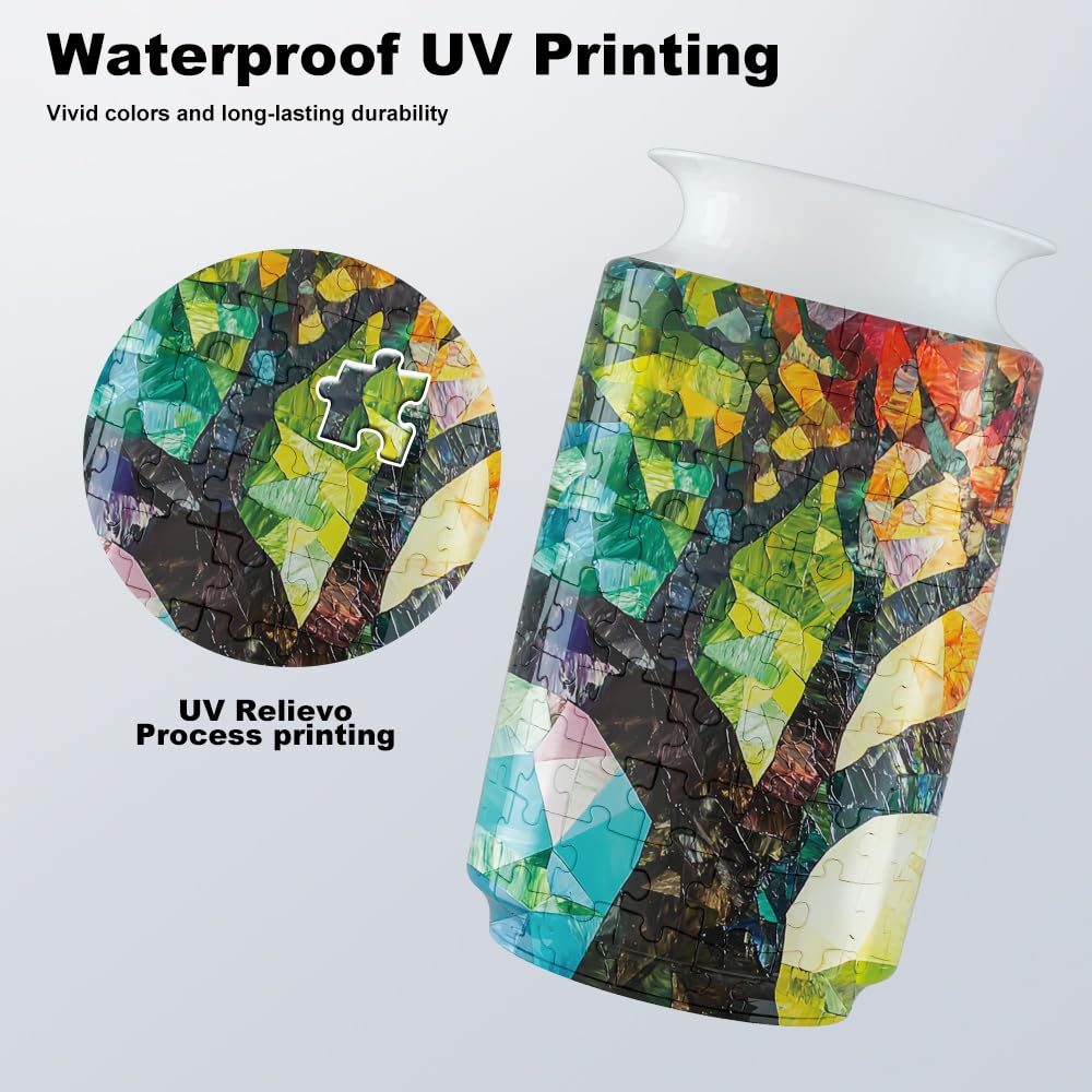 YIZHOR 3D Puzzle Vase offers a nine-point-five-inch height for compact elegance.