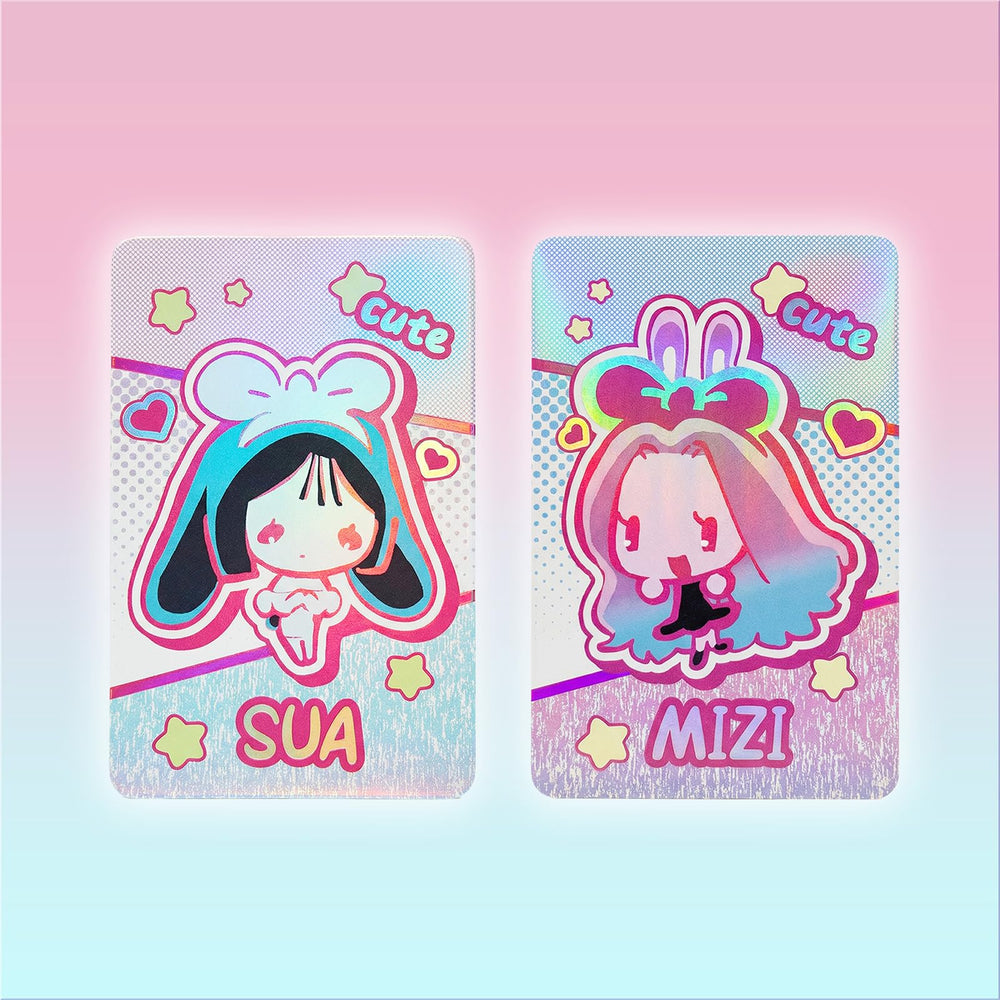 YJacuing Alien Stage Hyuna chibi rabbit photocard; premium print and color.